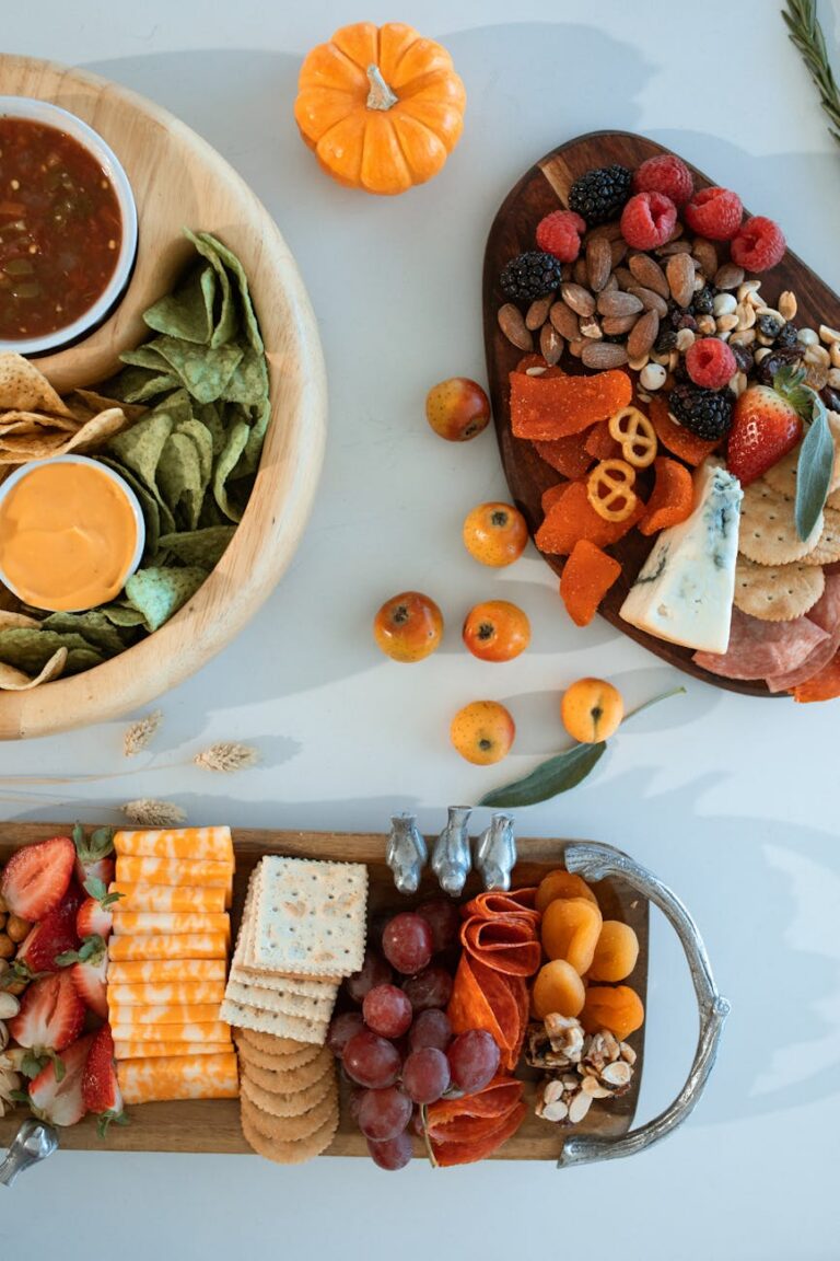 food platters on the table