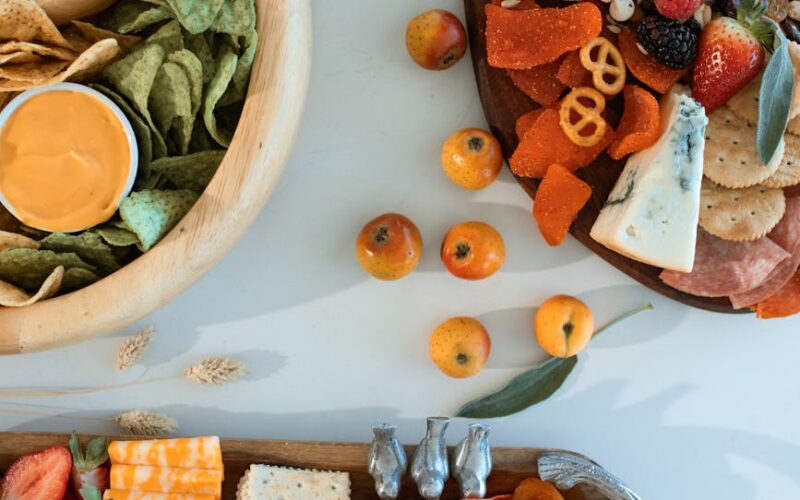 food platters on the table