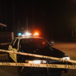 police car on the street