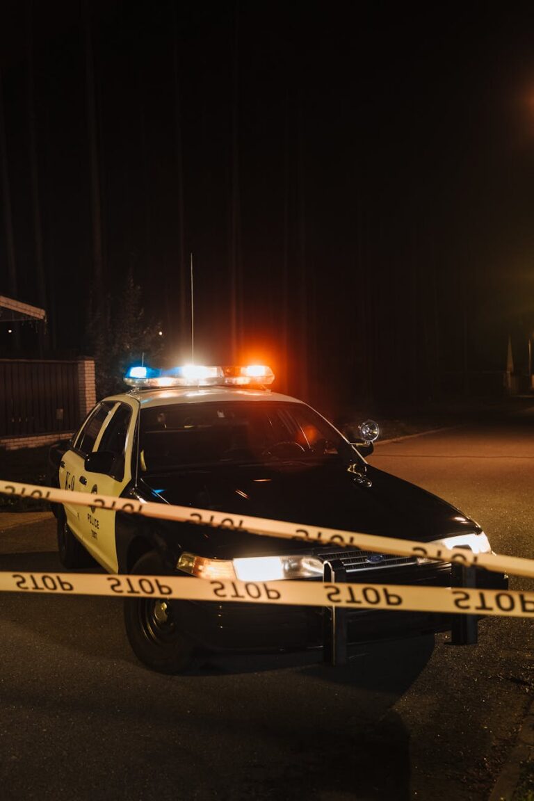 police car on the street