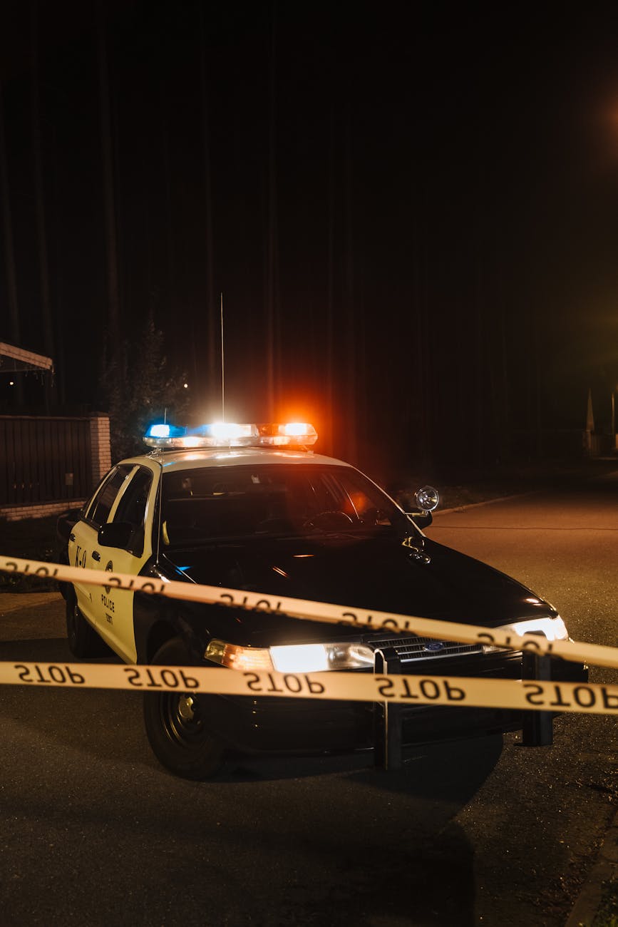 police car on the street
