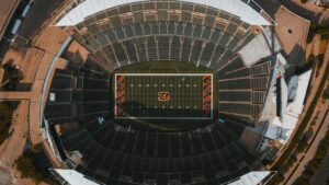 top view of american soccer field