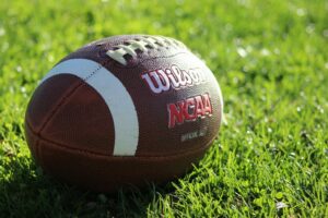 close up of a football