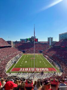 ohio state football game at packed stadium