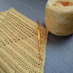 crochetwork using a crochet hook and yarn