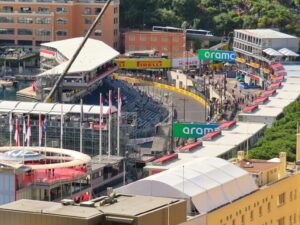 monaco grand prix circuit aerial view